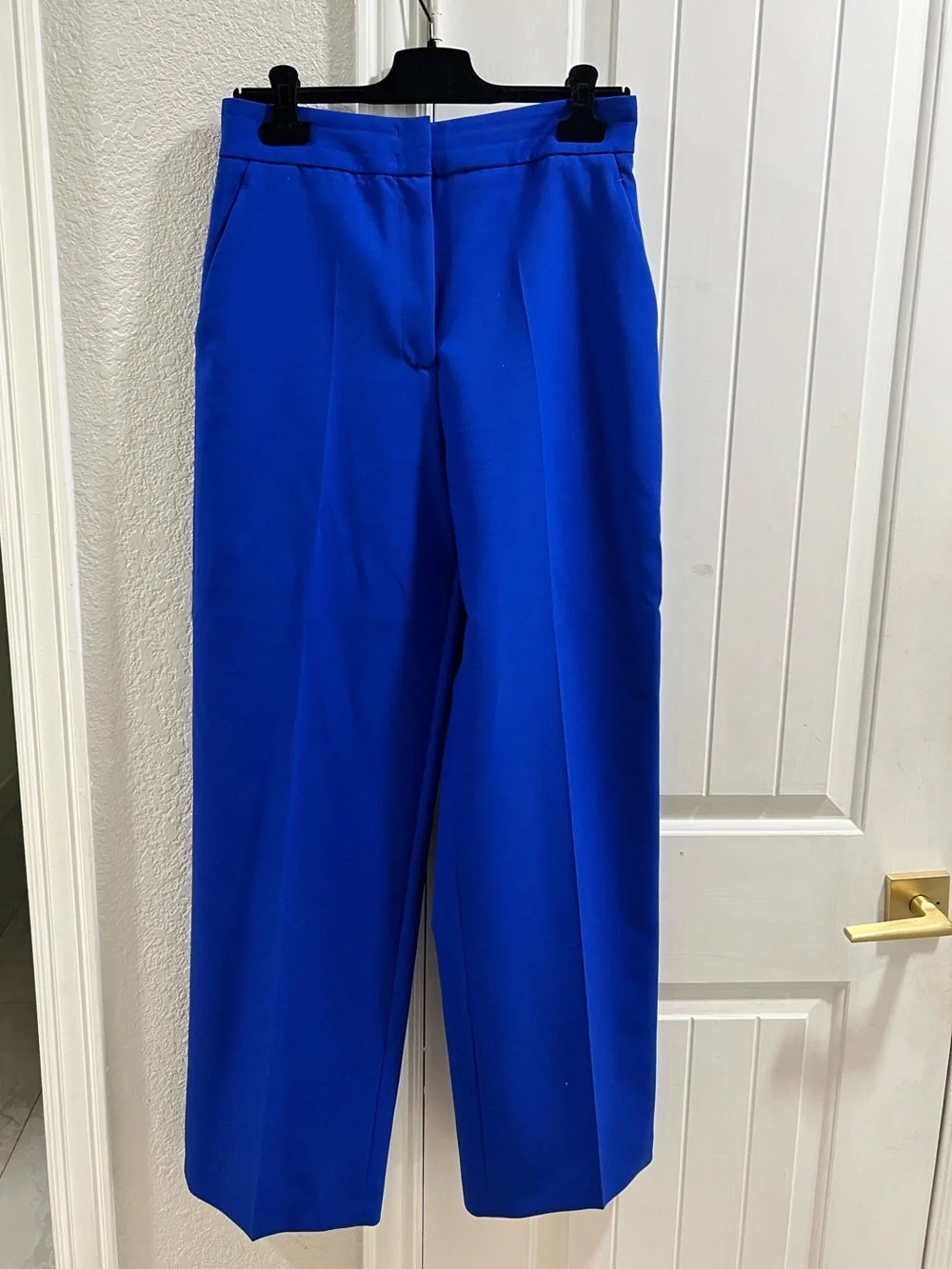 Zara Electric Blue Wide-Leg Tailored Pants